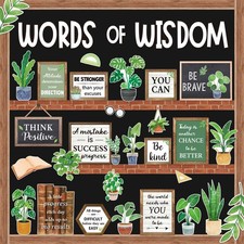 Mooliwe 57 Pcs Plant Bulletin Board Set Inspirational Flower Bulletin Board D...