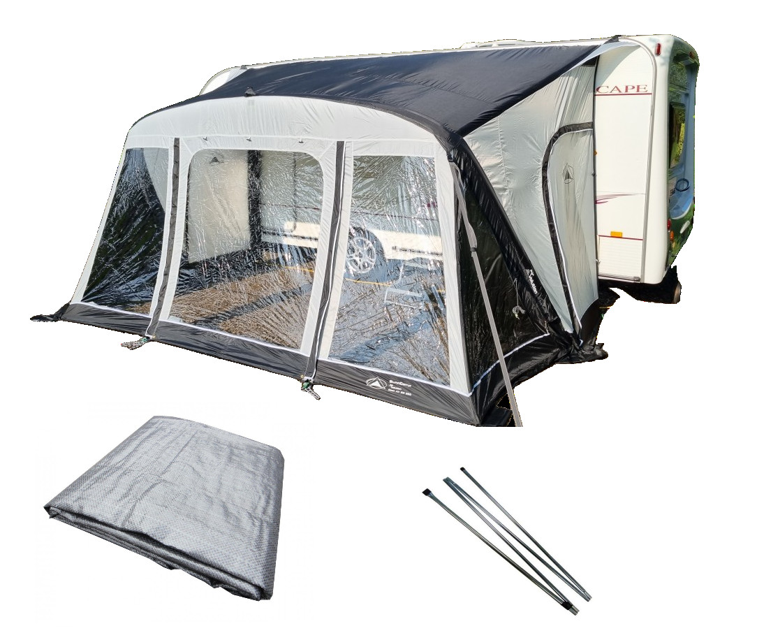 Sunncamp Swift Dash Air 390 SC Caravan Awning, Groundsheet & Rear Pad Poles