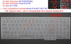 Keyboard Skin Cover for Dell Alienware m17 R2 R3 R4,Area-51m R2,P41E,P45E,P46E