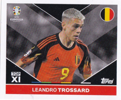 Topps Euro 2024 sticker Belgium BEL TOP 2 Leandro Trossard TOP XI