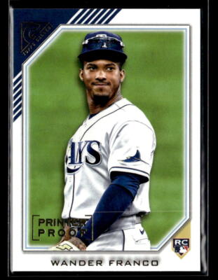 Wander Franco RC - 2022 Topps Gallery Printer Proof Rookie #55 Tampa Bay Rays