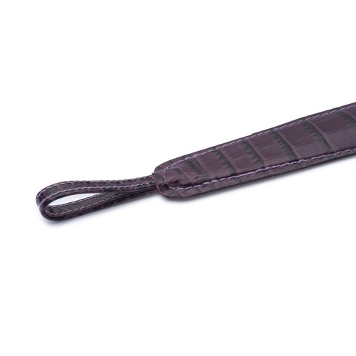 Calzador Largo Piel Violeta Estampado de Cocodrilo - Pala de Acero - cm 43 - Imagen 3 de 5