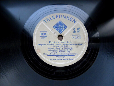 0084/ ROSITA SERRANO-Roter Mohn-Und die Musik spielt dazu-KULT-78rpm Schellack