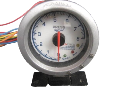 Rare! APEXi 60mm Oil Pressure Gauge with Sensor EL Backlight