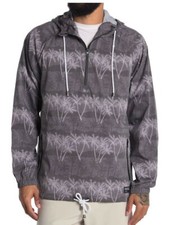 EZEKIEL Men's PALM DREAM Hooded Light Jacket - BLK - Large - NWT 