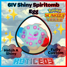 Spiritomb ✨ SHINY 6IV EGG ✨ Pokemon Scarlet & Violet ✨ TEAL MASK DLC ✨