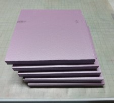 6 SOLID pieces of 1"thick 12" x 12" XPS Foam for Modeling