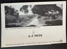 A.J. Meek 1994 Louisiana photography postcard art gallery invitation