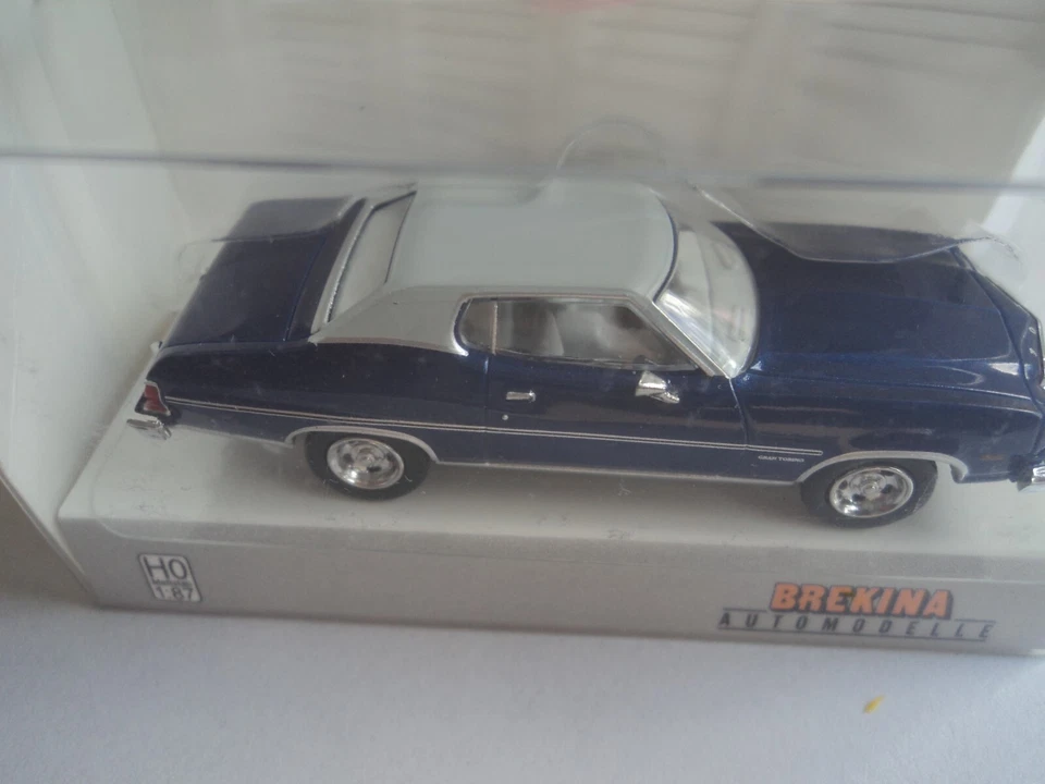 BREKINA  1976  GRAN TORINO  DARK BLUE /GRAY     HO  1/87  PLASTIC - Image 3 of 3