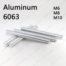 Aluminium 6063 Threaded Rods Metric Thread Stud Bolts M6 M8 M10