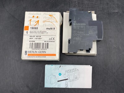 1 Stück x MERLIN GERIN 19065 MULTI 9 MX+OF NG125 SHUNT TRIP+ON-OFF HELX