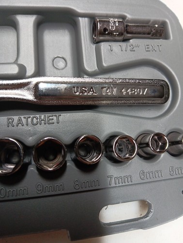 craftsman tool set usa 34861 Metric 1/4 Socket Set - Foto 2 di 10
