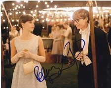 EDDIE REDMAYNE & FELICITY JONES SIGNED 8X10 PHOTO THEORY OF EVERYTHING COA E