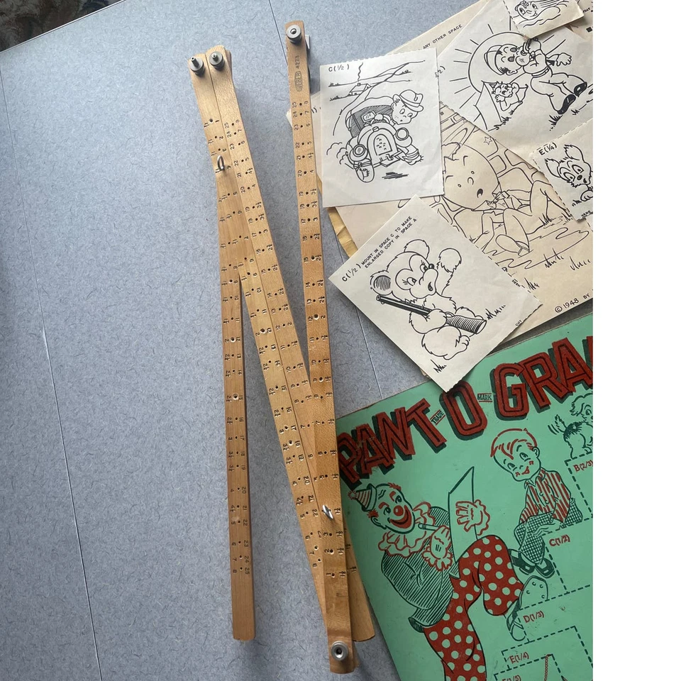 Juego de herramientas de dibujo Pant-o-Graf 1948 vintage Foto 2 de 4