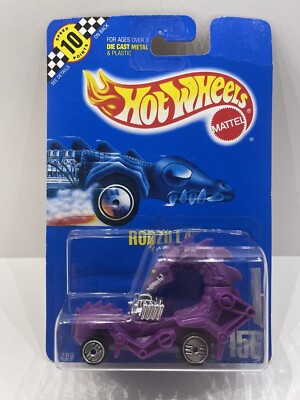 1991 Hot Wheels Blue Card Moving Part Purple RODZILLA Model 4389 Collector #156