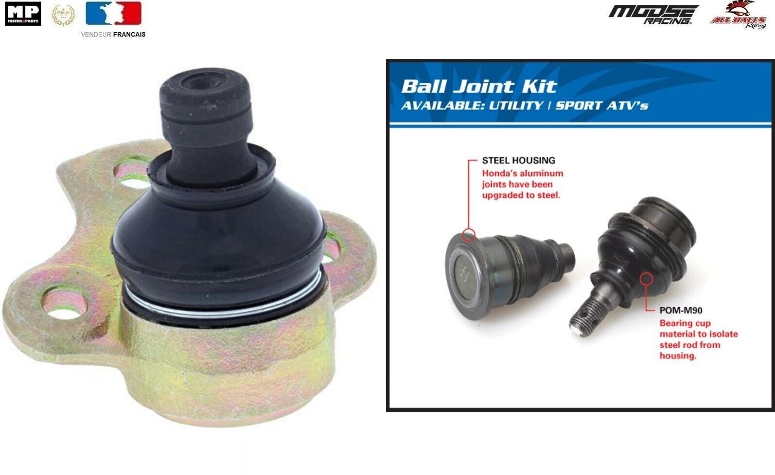 Rotule de triangle 42-1040 renforcée pour suspension avant Can-Am Outlander 800