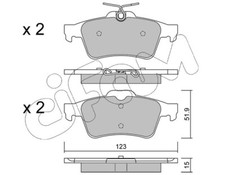 CIFAM Bremsbeläge Bremsbelegsatz hinten für Ford Kuga II Focus III Turnier