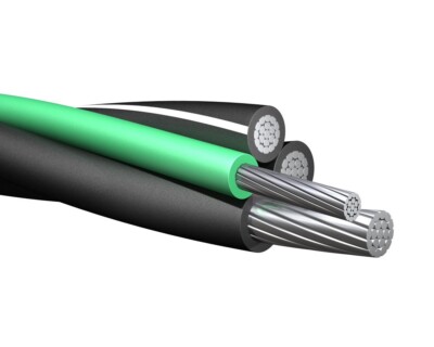 75' 4/0-4/0-2/0-4 Aluminum Mobile Home Feeder Cable (200 Amp) 600V