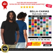Bella  Canvas 3001C Unisex 100 Cotton T Shirt Short-Sleeve Tee Jersey T-Shirt