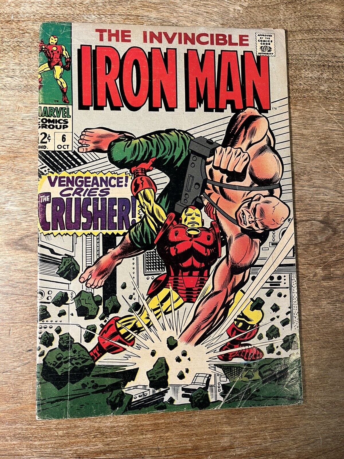 Marvel Invincible Iron Man #6 (1968) Silver Age / Crusher Appearance