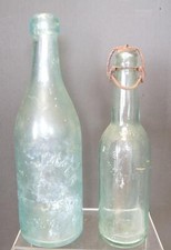 Two Antique Green Bottles - PE Cumaer and Orange County Brewery