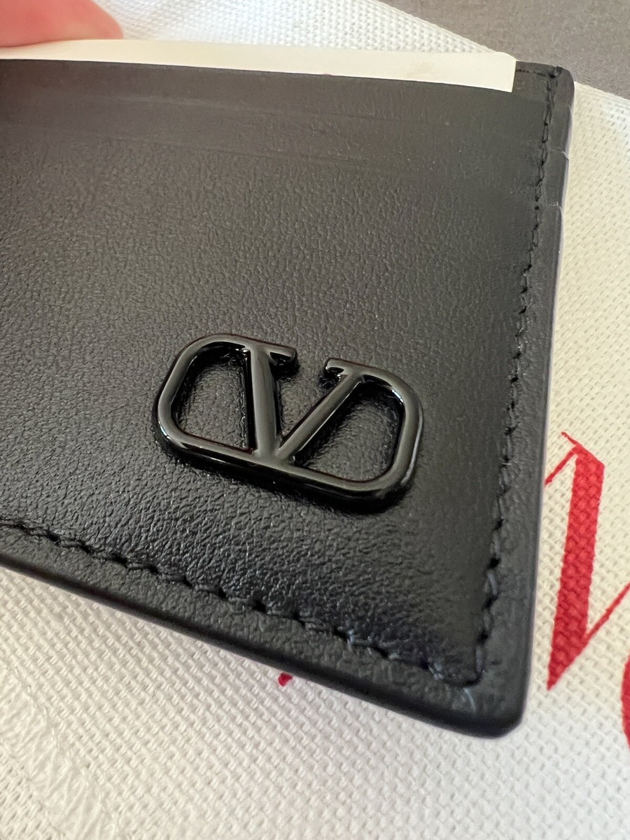 カードケース・名刺入れ VALENTINO BLACK LEATHER VLOGO CARD HOLDER Vlogo Signature Cardholder for Man in Black | Valentino US