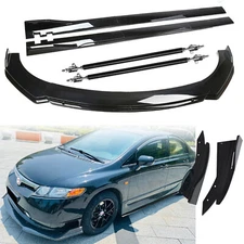 Front Bumper Lip Body Kit Spoiler Splitter For Honda Civic 2006-2022 Side Skirt