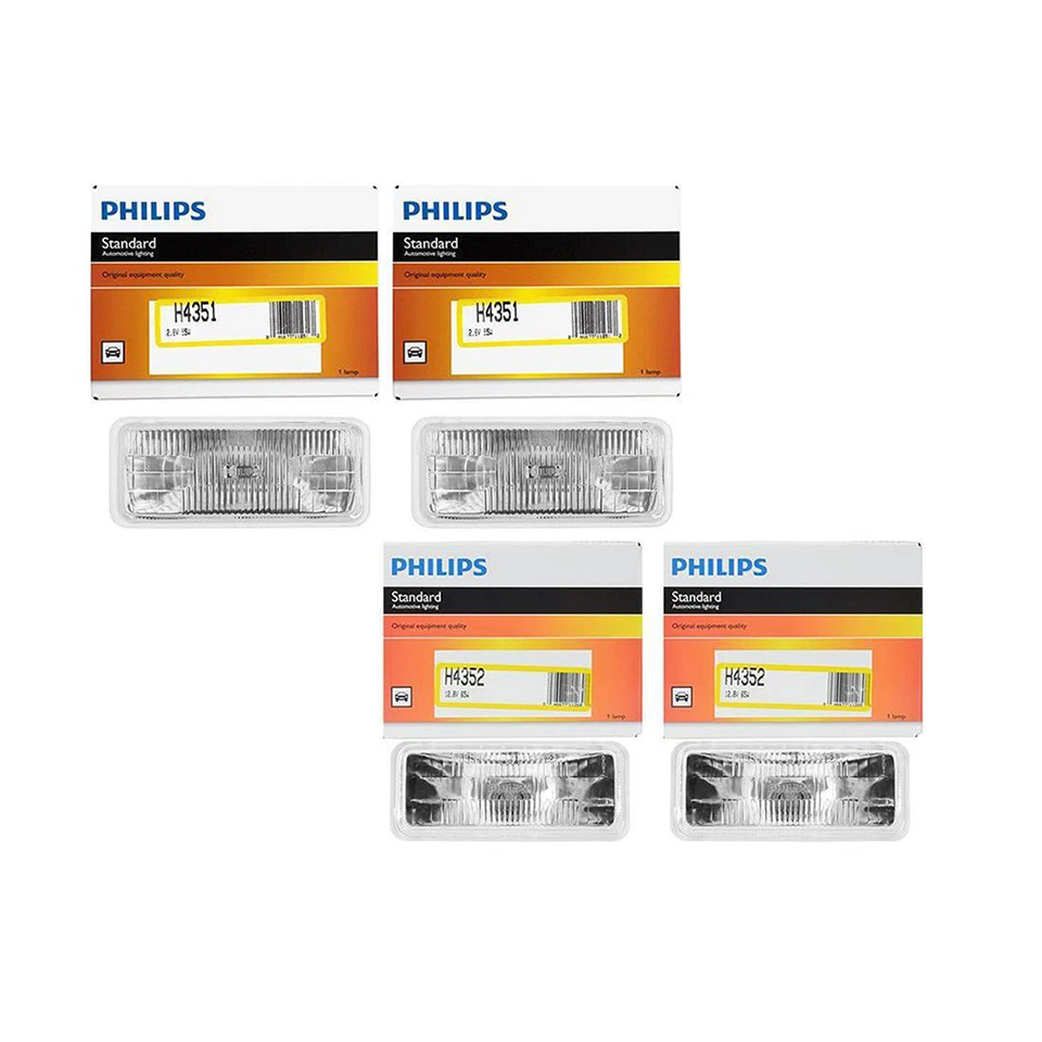 Faro halógeno Philips 4 piezas para Pontiac Grand Prix 91-96 haz alto+bajo Foto 2 de 4