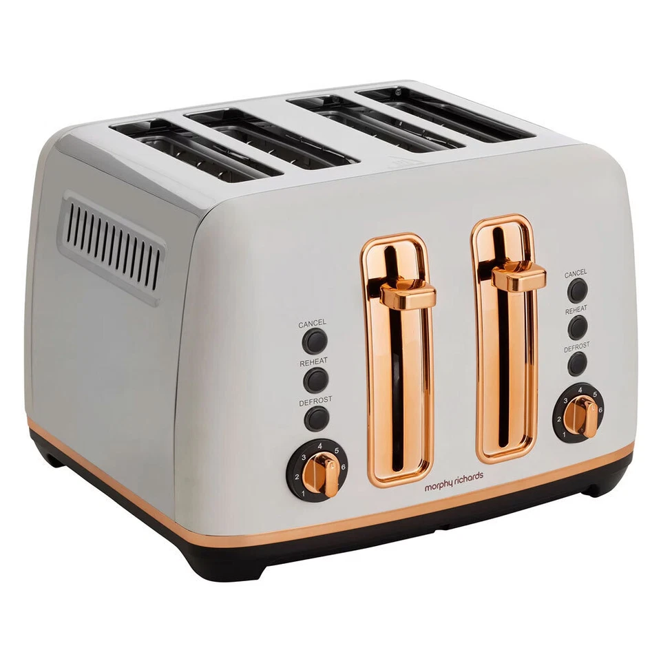 Morphy Richards Ascend 4 Slice Bread Toaster Home/Kitchen Rose Gold White - image 2 of 4