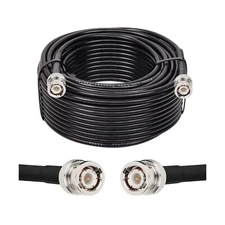 BNC Male to BNC Male Coax Cable 75FT, 50 Ohm RG58 Coaxial Cable with BNC Conn...