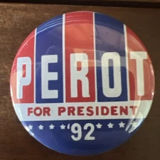 Ross Perot For President '92 Political Election Campaign Pin