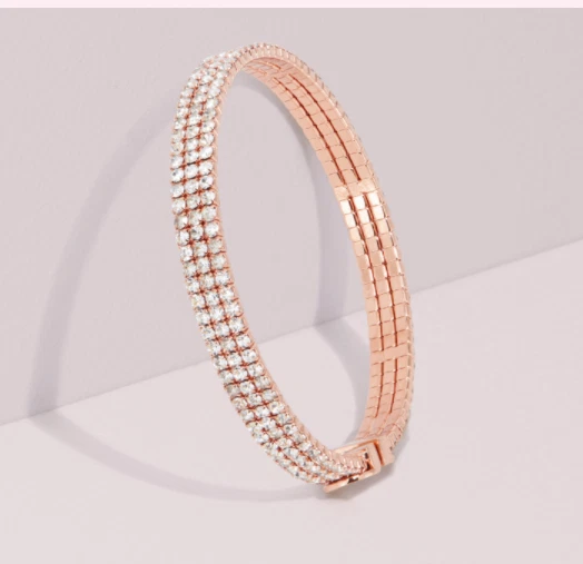 KATE SPADE Bracciale KATE SPATE in oro rosa sottile brillante