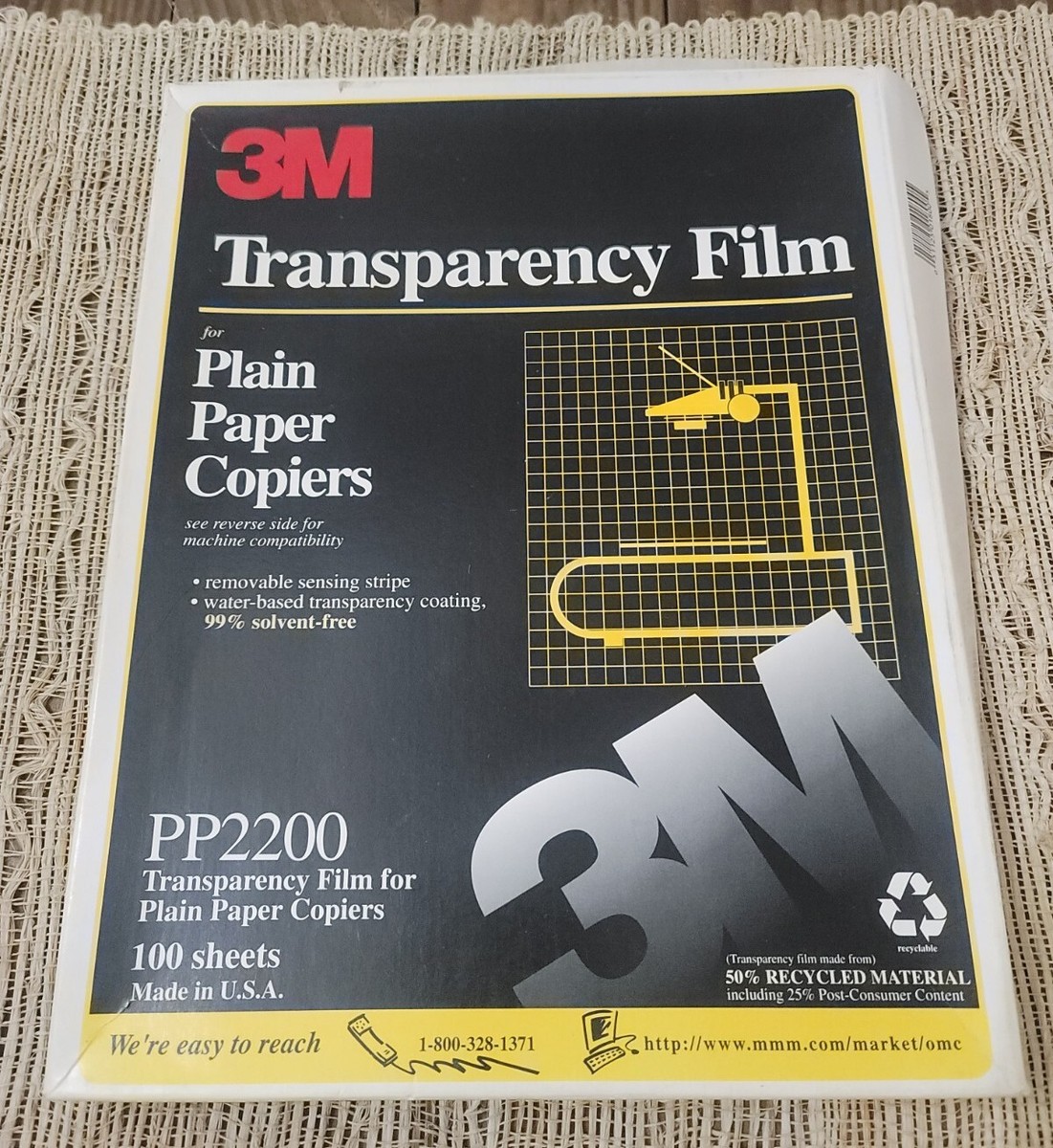 Inkjet Transparency Film 3M Plain Paper Copier Transparency Film - 100 ...