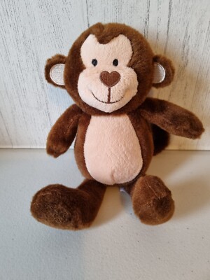 Morrisons Affe Schimpanse Stofftier Tröster Plüsch Herz Nase klein ca. 10 Zoll