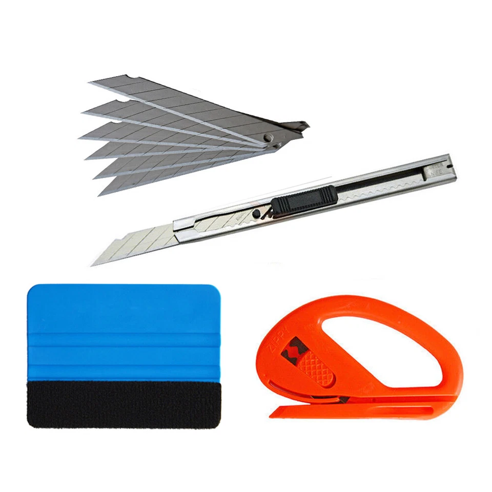 Felt Squeegee Knife & 10 Blades Window Tint Film for Car Vinyl Wrapping Tool US - Image 2 of 4