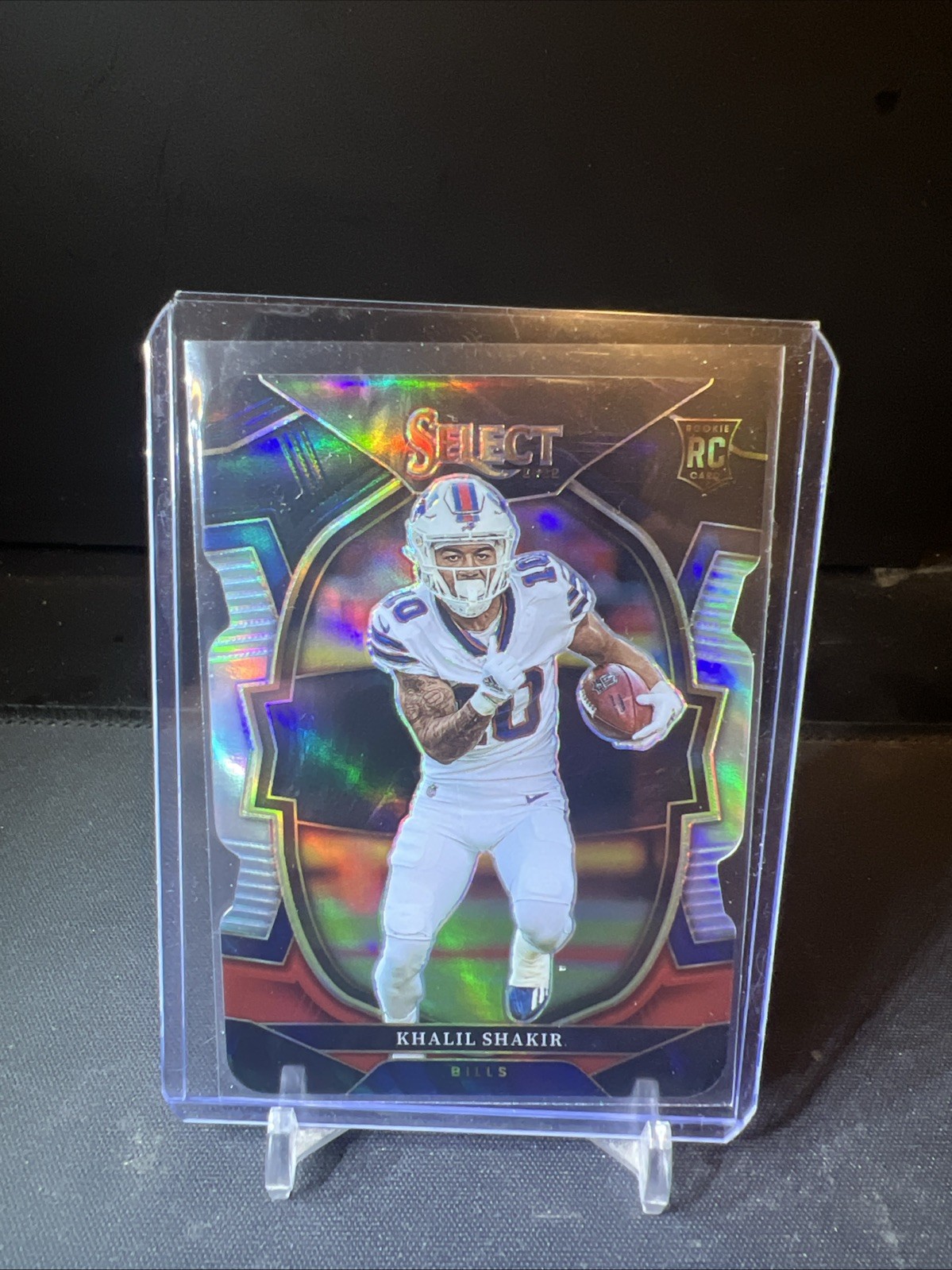 2022 Panini Select - Concourse Khalil Shakir #99 Red & Black Prizm Die-Cut (RC)