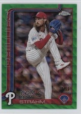 2025 Topps Chrome Green Wave Refractor 30/99 Matt Strahm #178 0us8