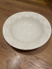Beautiful Bassano Italy Ivory White Large Vintage Dish Bowel Pasta Salat Bowl