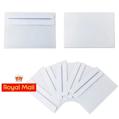 Einfache PAPIERUMSCHLÄGE weiß SELBSTKLEBEND C6 uni weiß x 20