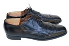 Salvatore Ferragamo Black Leather Wingtip Brogue Dress Shoe Men’s SZ 8.5D — photo 5
