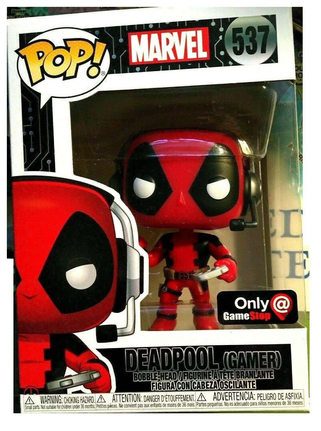Funko Pop Deadpool Gamer #537 GameStop Exclusive Marvel Viny