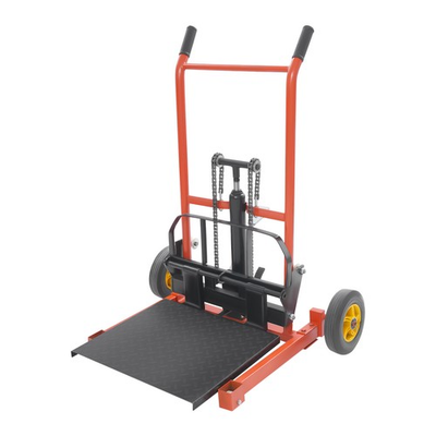 #ad 577lbs Hydraulic Material Lift Winch Stacker Adjustable 36in Pallet Dolly Lift $341.42