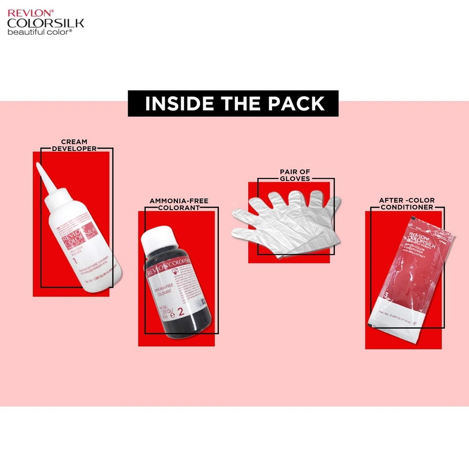 Revlon Colorsilk Schöne Farbe 20 Brown Schwarz 40ml+40ml+11.8ml - Bild 4 von 4