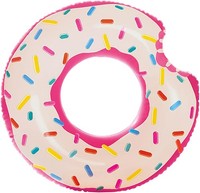 Intex 56265NP Aufblasbarer Schwimmring Regenbogen Donut Vinyl 94X23 Cm