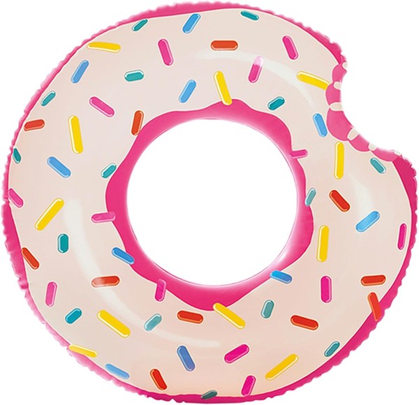 Intex 56265NP Aufblasbarer Schwimmring Regenbogen Donut Vinyl 94X23 Cm-image