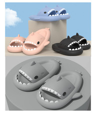 Shark Slides Sandals Non-Slip Open Toe Slippers Cloud Home Outdoor Unisex Shoe