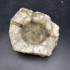 Heavy Circular Crytalized Brownish/Gold Ashtray | Free Shipping