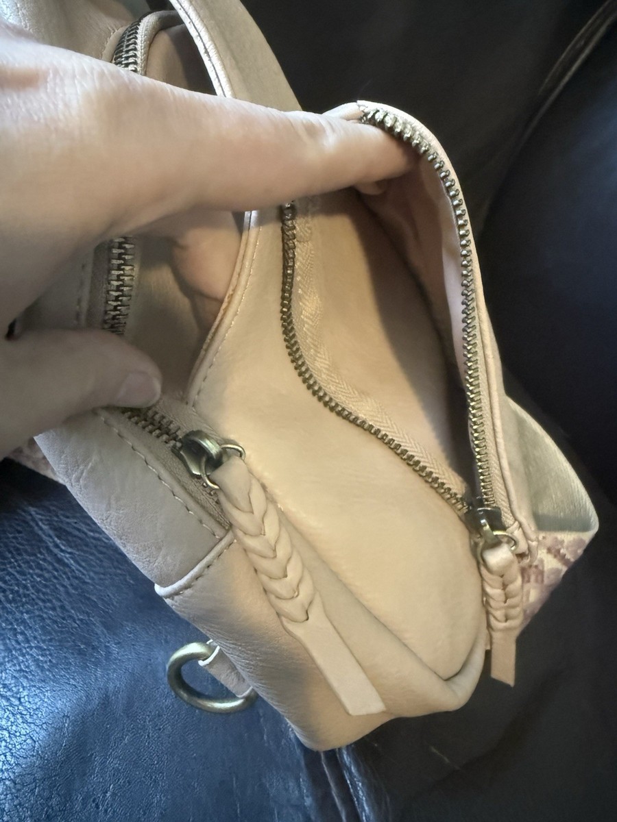 Antik Kraft Tasha Crossbody Sling Bag Dusty Pink Purse Adjustable Strap Vegan View 5