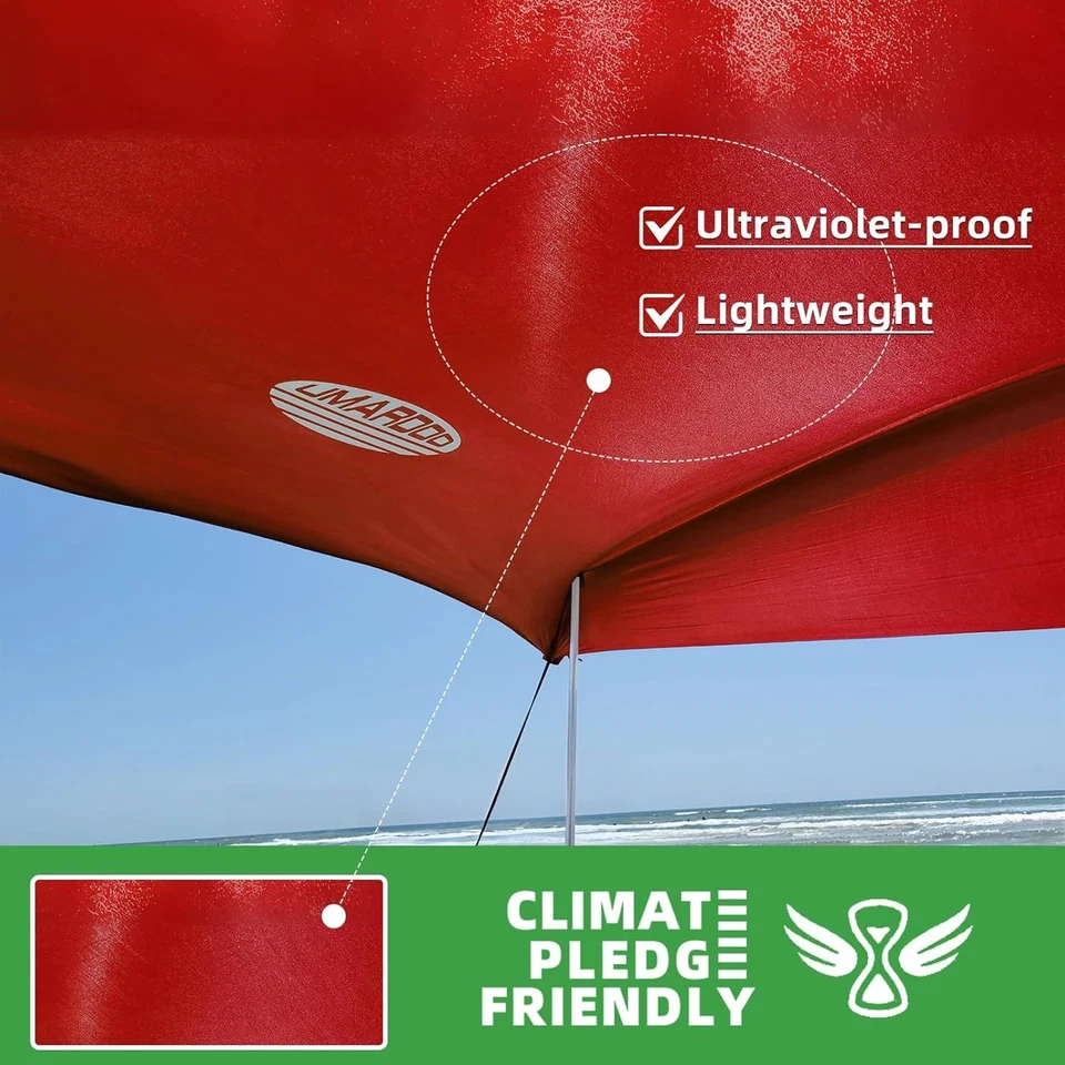 Tienda de playa compacta y elegante con marco a prueba de óxido - perfecta para cualquier ocasión Foto 4 de 4