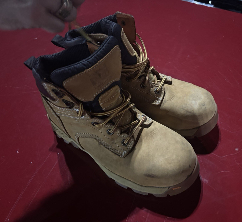 Timberland PRO Men’s 9M Tan Nubuck Work Boots EH SR ASTM F2413-18